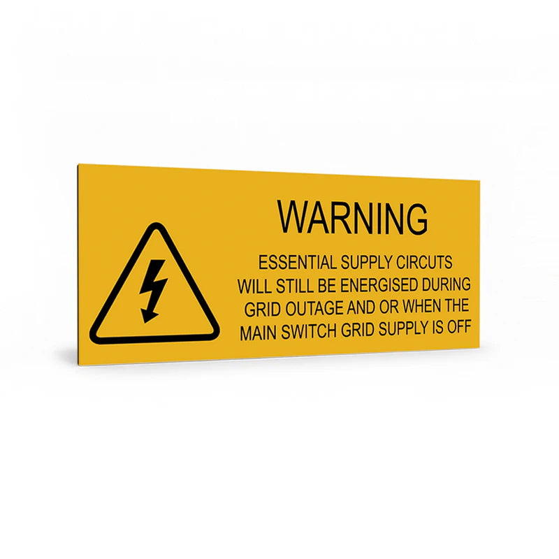 Warning Essential Supply Circuits