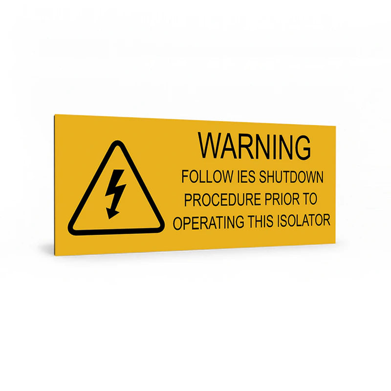 Warning Follow IES Shutdown Procedure