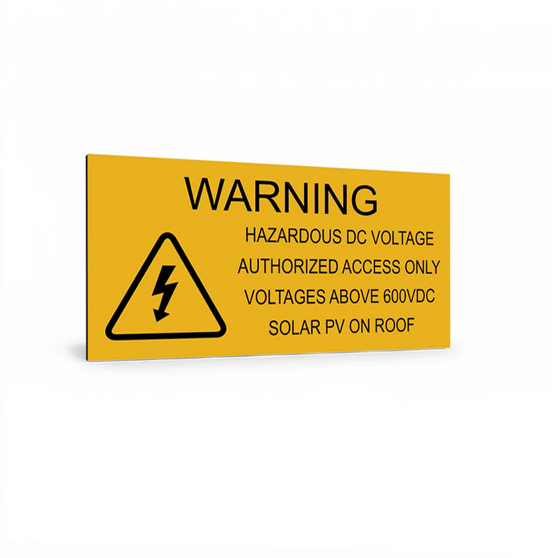 Warning Hazardous DC Voltage Authorized Access Above 600VDC