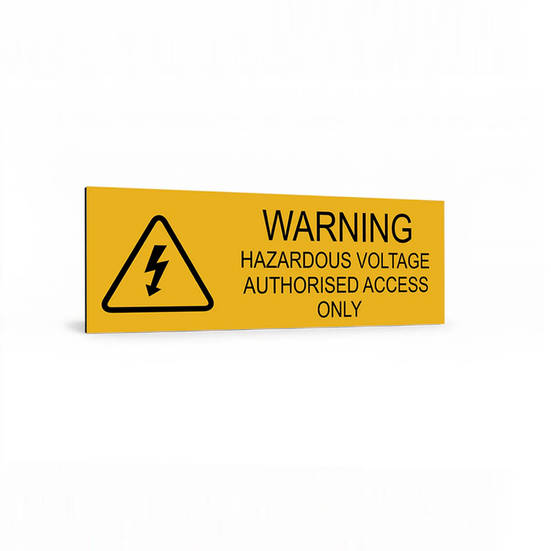 Warning Hazardous Voltage Authorised Access Only