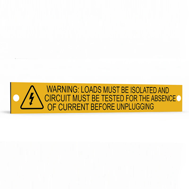 Warning Loads must be Isolated