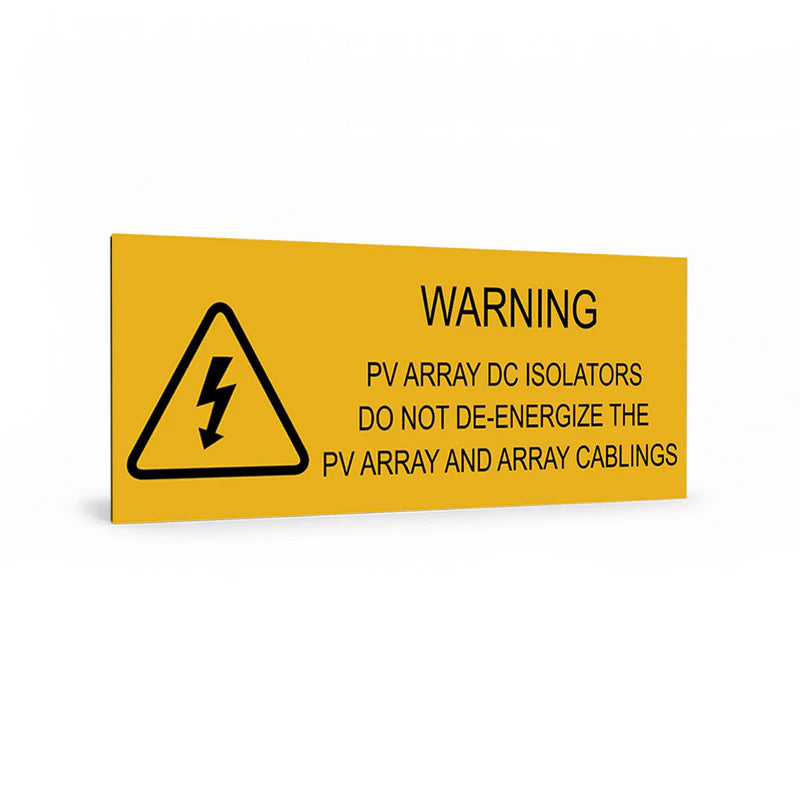 Warning PV Array DC Isolators Do Not De-Energise