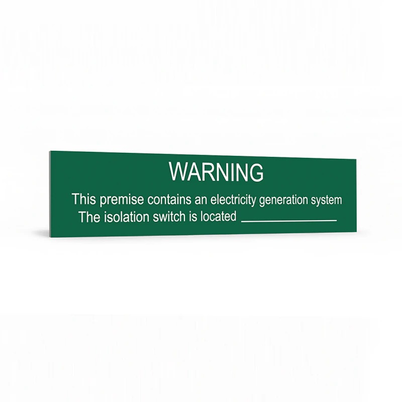 Warning This Premise Contains an Electricity Generation System