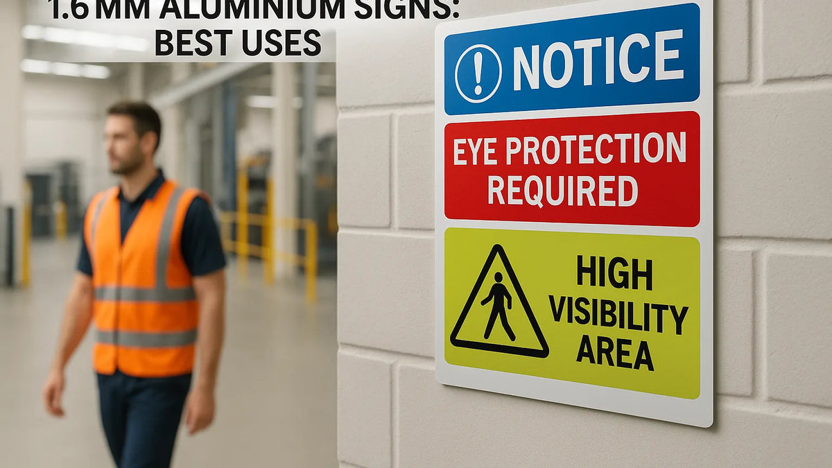 1.6mm Aluminium Signs: Best Uses hero image