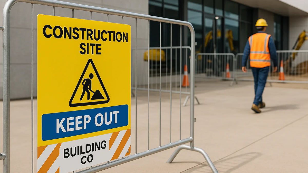 Crowd Barrier Signage for Construction Sites hero image