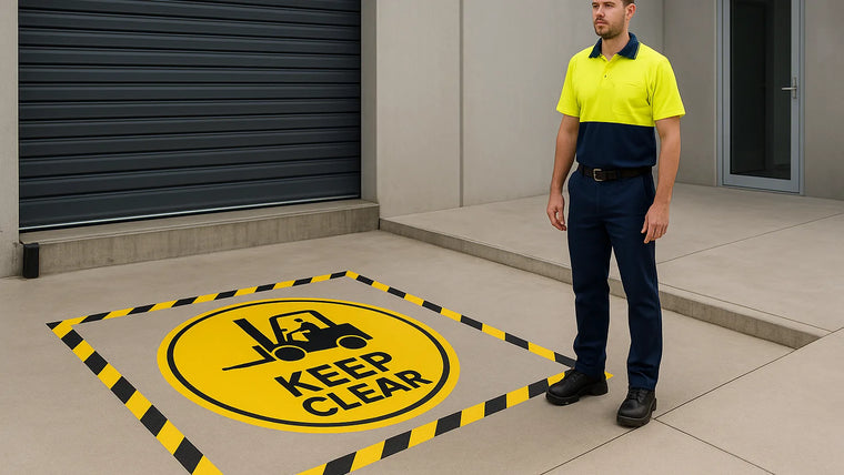 Keep Clear Floor Signs for Loading and Access Areas hero image