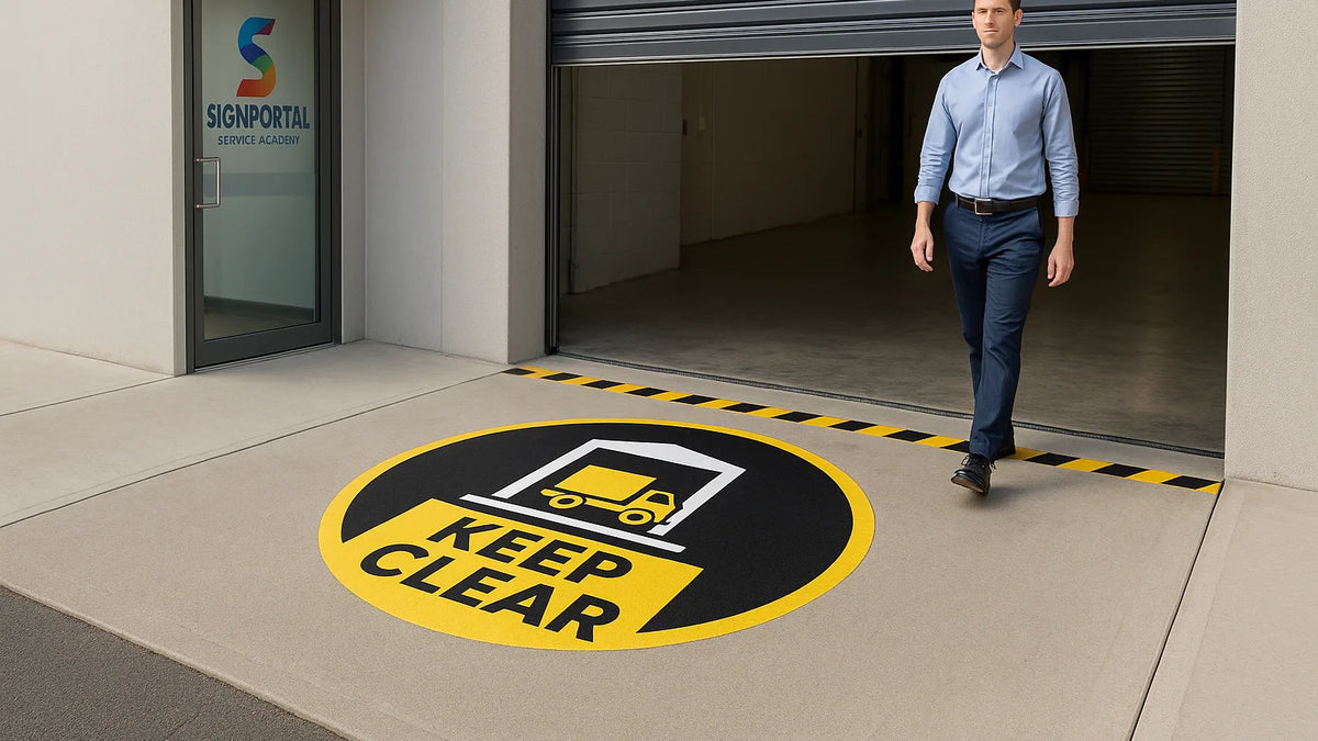 Keep Clear Floor Signs for Loading and Access Areas hero image