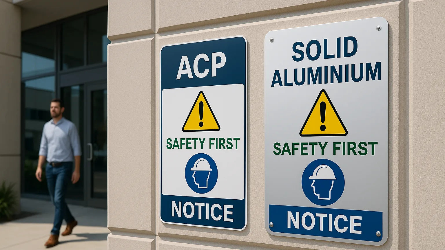 What Is the Difference Between ACP and Solid Aluminium Signs? hero image