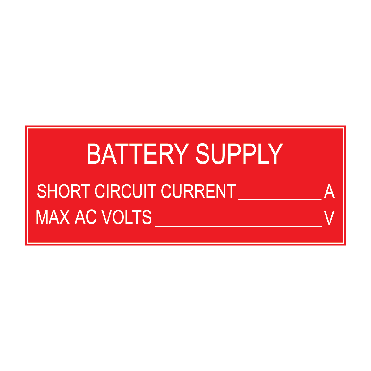 Battery Supply (red) – Max AC Volts