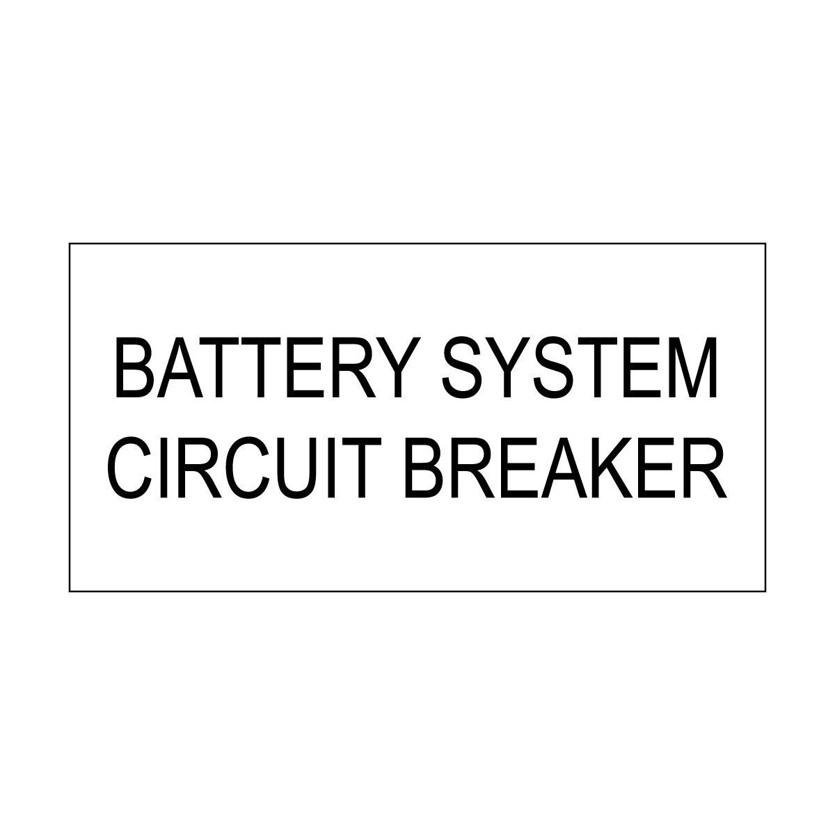 Battery System Circuit Breaker