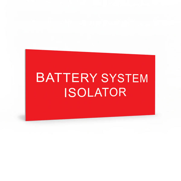 Battery System Isolator - Red & White