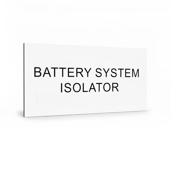 Battery System Isolator - White & Black