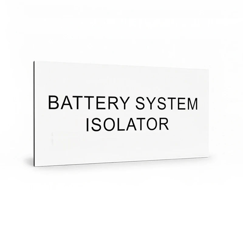 Battery System Isolator - White & Black