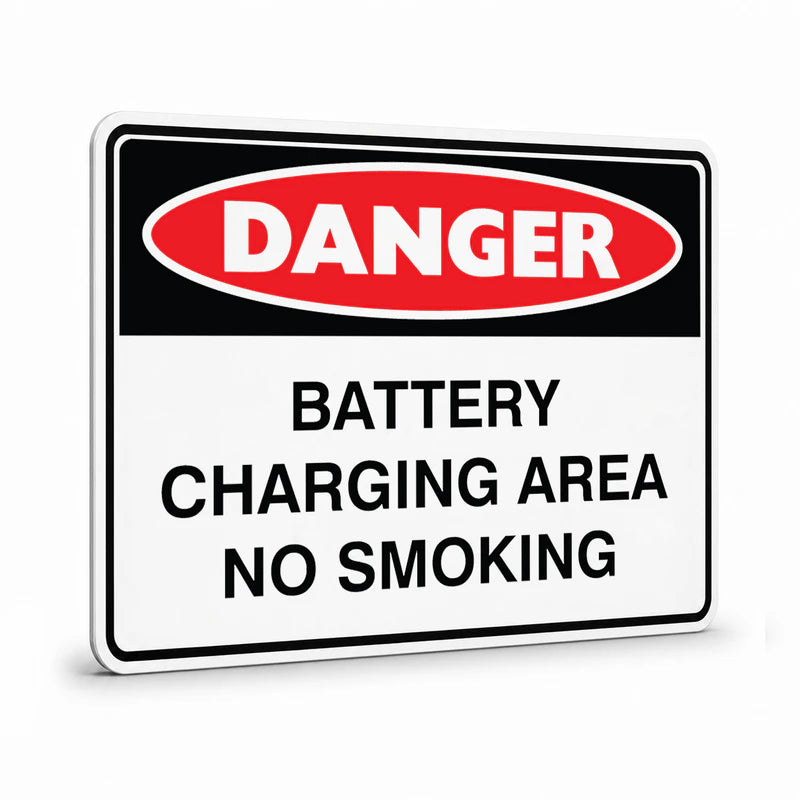 Danger - Battery Charging Sign