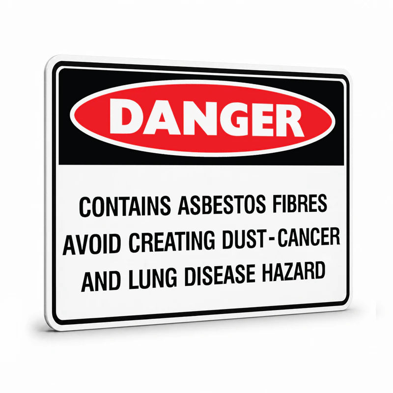 Danger - Contains Asbestos Sign