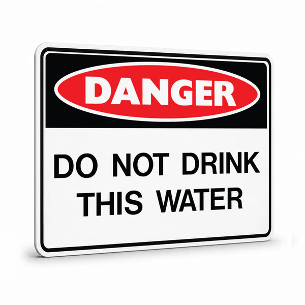 Danger - Do Not Drink Water Sign