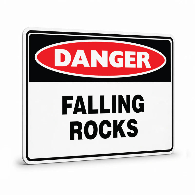 Danger - Falling Rocks Sign