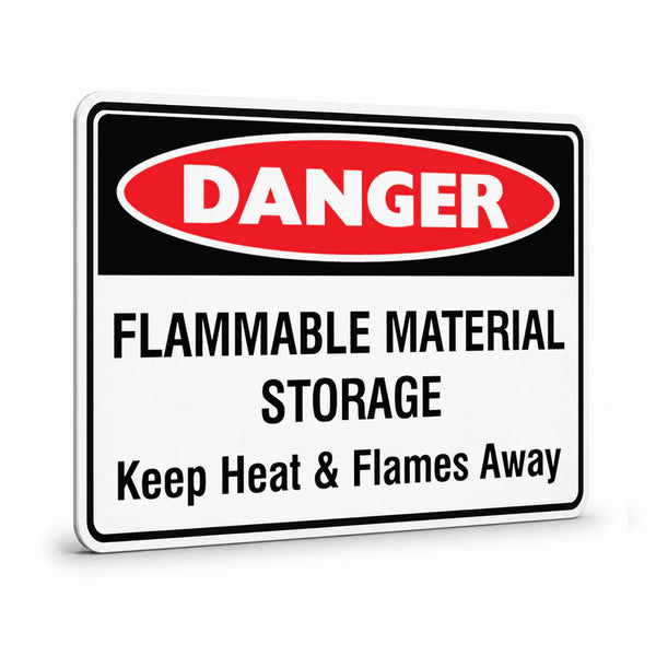 Danger - Flammable Material Storage Sign