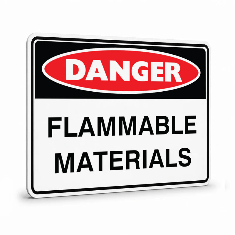 Danger - Flammable Materials Sign