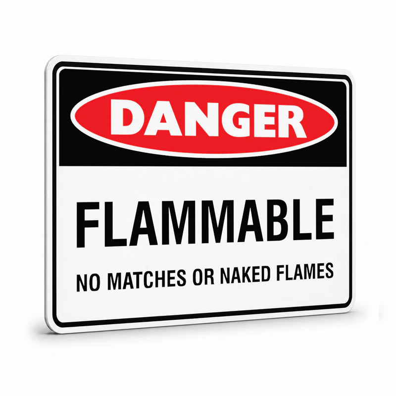 Danger - Flammable No Matches Sign
