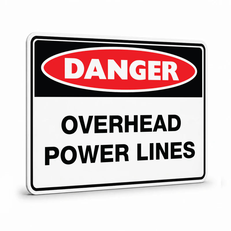 Danger - Overhead Power Lines Sign