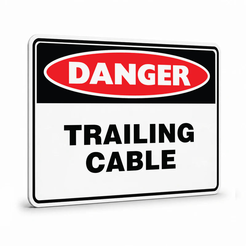 Danger - Trailing Cable Sign