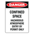 Danger - Confined Space Hazardous Atmosphere Sign