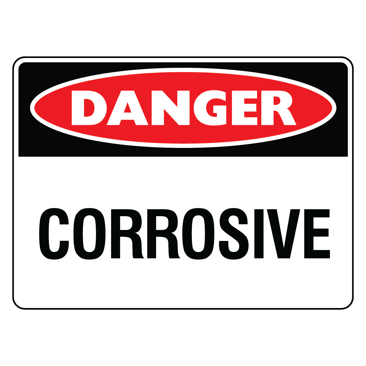Danger - Corrosive Sign