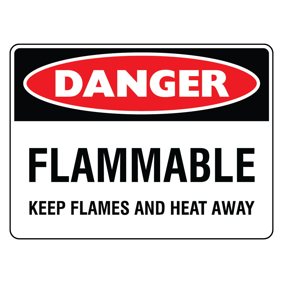 Danger - Flammable Keep Flames Away Sign