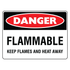 Danger - Flammable Keep Flames Away Sign