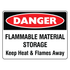 Danger - Flammable Material Storage Sign