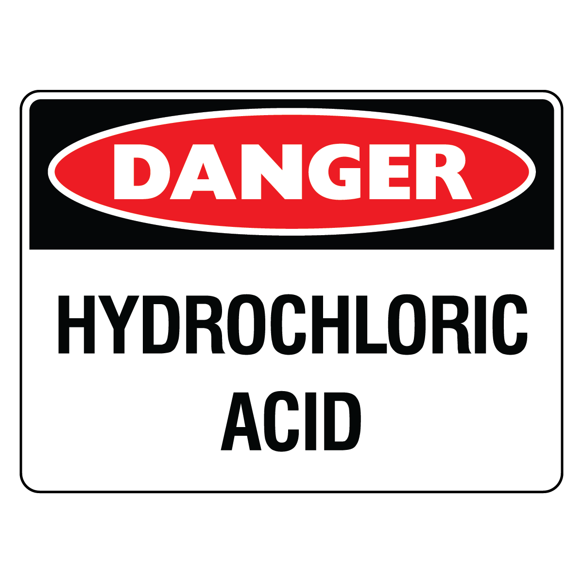 Danger - Hydrochloric Acid Sign
