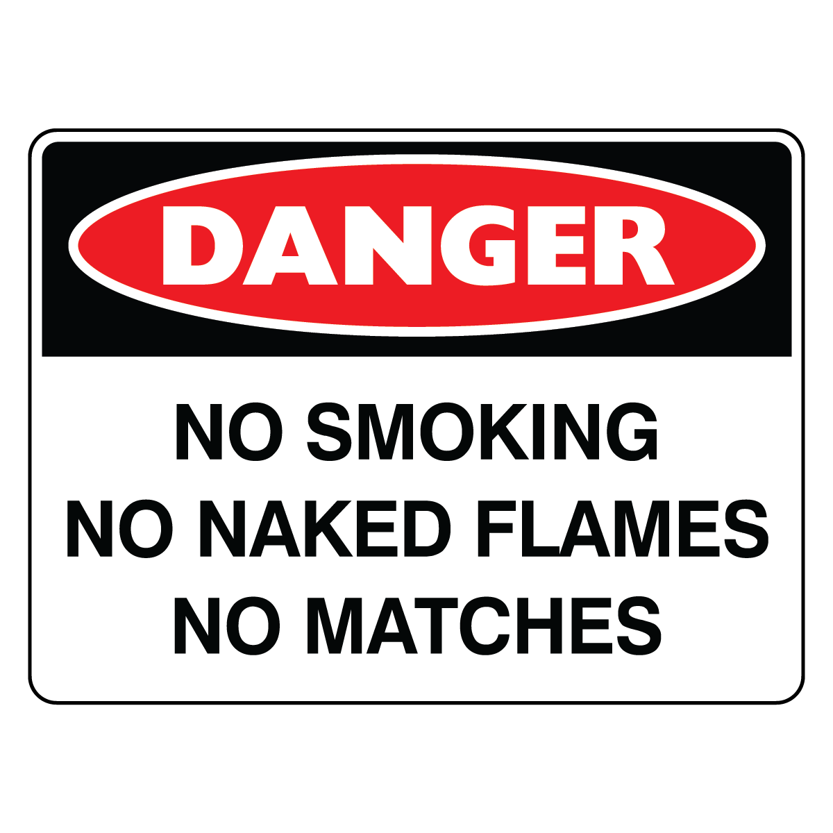 Danger - No Smoking No Naked Flames Sign