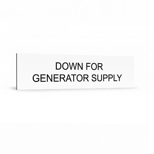 Down for Generator Supply