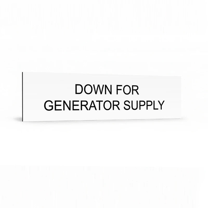 Down for Generator Supply