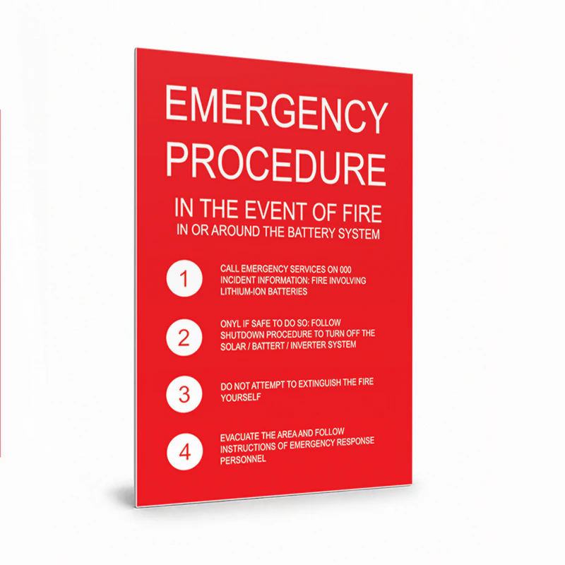 Emergency Procedure In the Event of Fire
