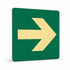 Exit & Evacuation - Diagonal Arrow Sign