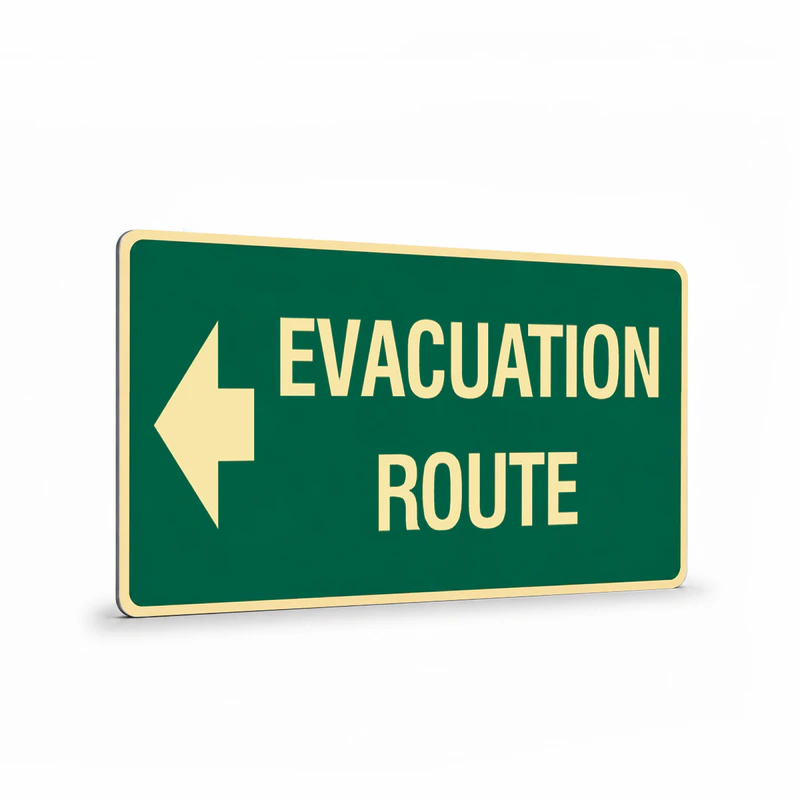 Exit & Evacuation - Evacuation Route Left Arrow Sign