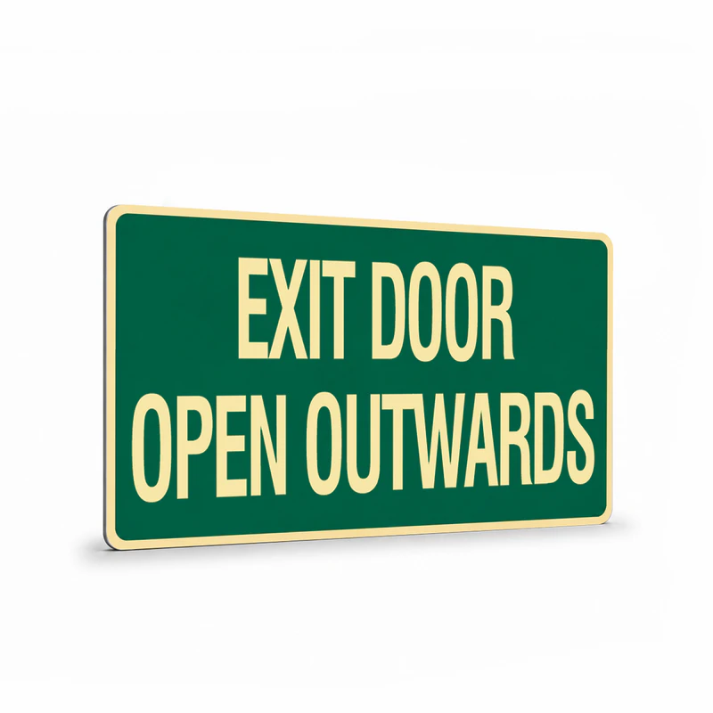 Exit & Evacuation - Exit Door Open Outwards Sign