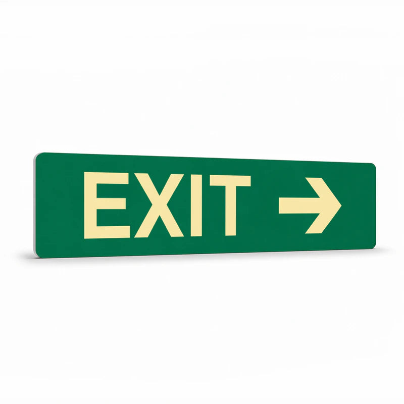 Exit & Evacuation - Exit Right Arrow narrow Sign
