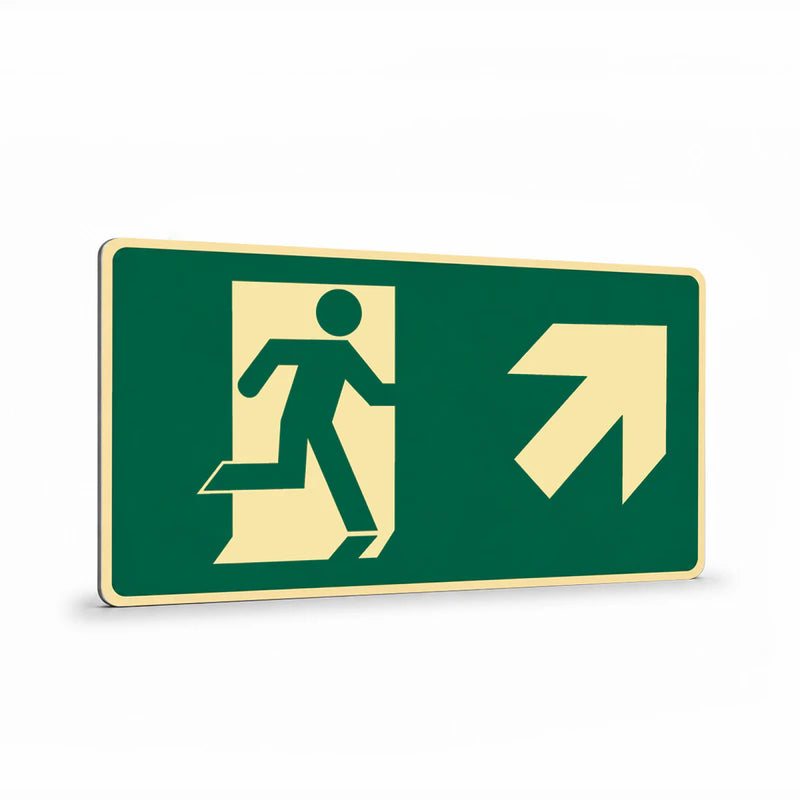 Exit & Evacuation - Exit Symbol Diagonal Right Up Arrow Sign