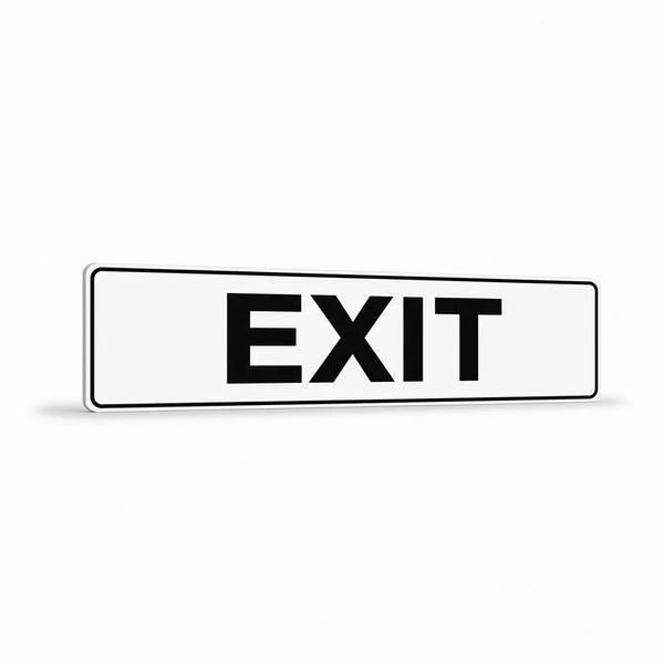 Exit & Evacuation - Exit White Sign