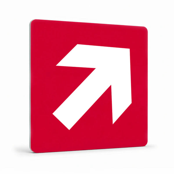 Fire Safety Equipment - Diagonal Arrow Sign
