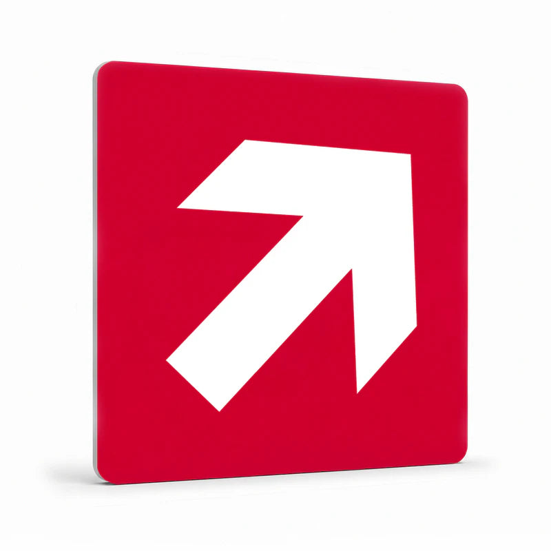 Fire Safety Equipment - Diagonal Arrow Sign