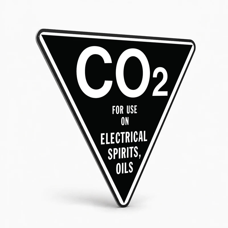 Fire Safety Equipment Extinguisher NZ - CO2 Sign