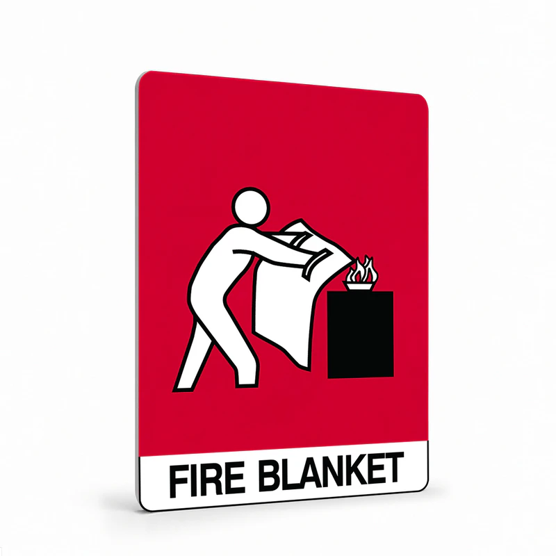 Fire Safety Equipment - Fire Blanket with symbol Sign