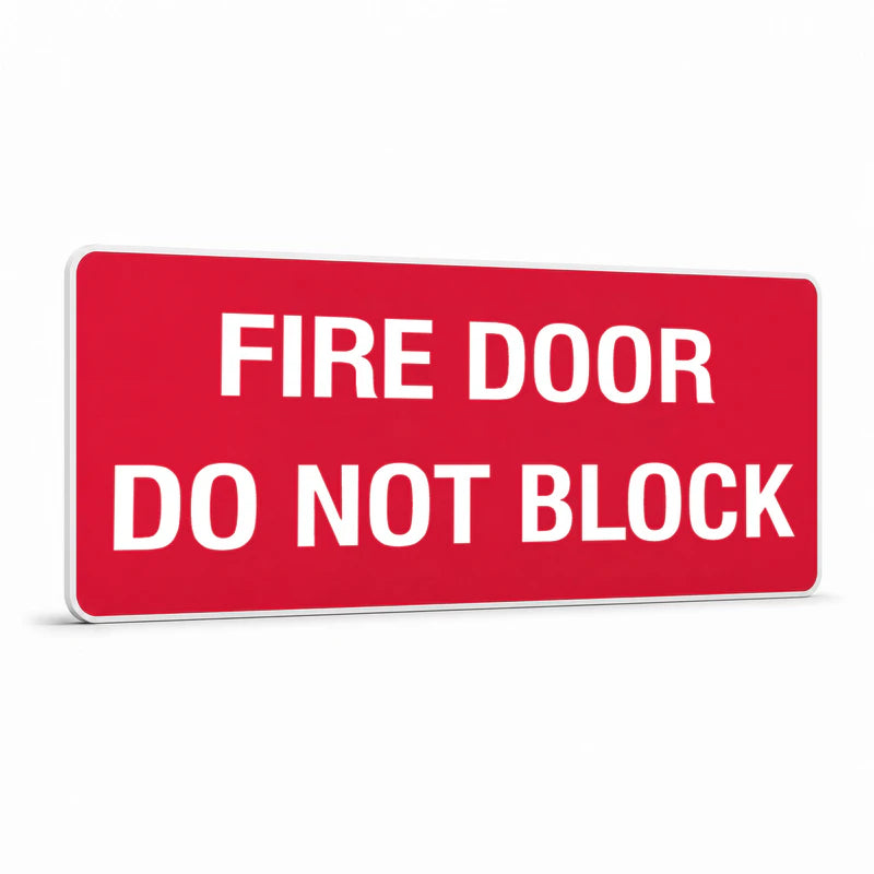 Fire Safety Equipment - Fire Door Do Not Block Sign