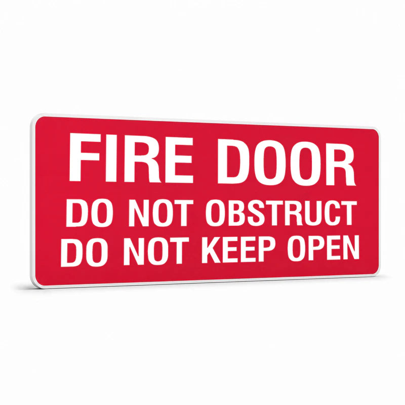 Fire Safety Equipment - Fire Door Do Not Obstruct Do Not Keep Open Sign
