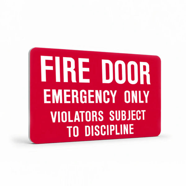 Fire Safety Equipment - Fire Door Emergency Only Sign