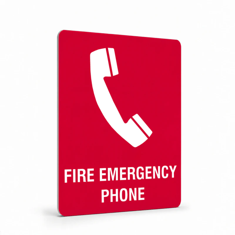 Fire Safety Equipment - Fire Emergency Phone Sign